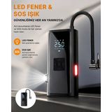 Shopwave LED Fenerli Sos Işıklı Çok Fonksiyonlu Hava Kompresörü Yeni Nesil
