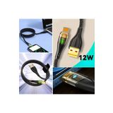 shopwave Led Işık Uçlu Sağlam İp Kablolu USB to Lightning Hızlı Şarj Kablosu (5047)