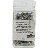 Shopwave Leviton 78000-PRT 1/2 Inç Uzunluğunda 6 – 32 Dişli, Oval Başlık Gefraestes Slot Yedek Wanddose Vida - 000-Siyah