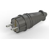 Shopwave Nead Kauçuk Topraklı Erkek Fiş 4001 | 16A 220-230V | 2p+Topraklı | Sanayi Tipi Dayanıklı Fiş | Yerl - 000-Siyah