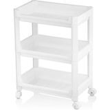 Shopwave Rafty Geniş 3 Katli Tekerlekli Sepet Organizer Düzenleyici Raf Ünitesi 352X220X480MM (5047)