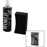 Shopwave SHINE WORLD CAR LASTİK - TAMPON PARLATICI SPREY SETİ PLASTİK ŞİŞE 250ML ± %10 PARLATMA SÜNGERİ