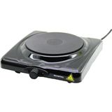 Shopwave Siyah Tek Gözlü Elektrikli Ocak Hotplate 1500W Ayarlanabilir Termostat Kolay Temizlenebilir Uyarı Lambası LX-7115 (5047) - Gümüş