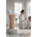 Shopwave Steril Ahşap Abeslang Dil Çubuğu - 100 Adet | Profesyonel Klinik Tip, Pürüzsüz Dokulu Dayanıklı