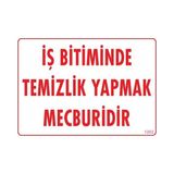 Shopwave Temizlik Düzen Uyarı Levhası 25X35 KOD:1202