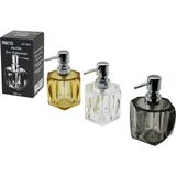 Shopwave Tombul Kare - 4-Kalpli Gövde Şeffaf - Renkli Akrilik - Mika Kristal Sıvı Sabunluk 220ML (5047) - Çok Renkli