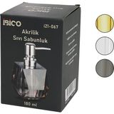 Shopwave Tombul Kare - Prizma Şeffaf - Renkli Akrilik - Mika Kristal Sıvı Sabunluk 180ML (5047) - Çok Renkli