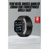 Shopwave Ultra 3 Kordonlu Amoled Ekran Akıllı Saat Çok Fonksiyonlu Uyku Takibi - 00-Siyah - Beyaz - 35 - 48 mm
