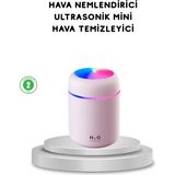 Shopwave USB Bağlantılı LED Işıklı Hava Nemlendirici – Sessiz ve Kullanıcı Dostu Tasarım - Çok Renkli