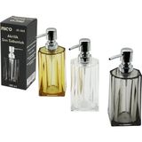 Shopwave Uzun Kare Taban - Yvrlk Ağız - 4+4=8gen Gövde Şeffaf - Renkli Akrilik - Mika Kristal Sıvı Sabunluk 280ML (5047) - Çok Renkli