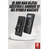Shopwave Wireless Powerbank 10000 Mah LED Ekranlı Dahili Kablolu Hızlı Şarj