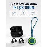 Shopwave Yeşil Çanta Charm Saat ve Kablosuz Bluetooth Kulaklık Ikili Kampanya Seti Günlük Kullanım - Tek Beden