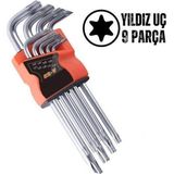 Shopwave Yıldız Torx Combination 9 Parça Alyan Seti