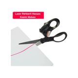 SHOPYTECH Lazer Rehberli Hassas Kesim Makası Pil ile Çalışan Paslanmaz Çelik Kumaş Kağıt El İşi Maka