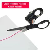 Shopytech Lazer Rehberli Hassas Kesim Makası Pil İle Çalışan Paslanmaz Çelik Kumaş Kağıt El İşi Makası