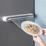 Shopytech Mıknatıslı Streç Film Folyo Yağlı Kağıt Dispenseri Çift Yönlü Bıçaklı 30 cm Rulo Kesici - Beyaz