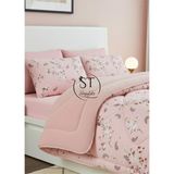 Shopyteks Çift Kişilik Çiçekli Welsoft Uyku Seti Çift Taraflı 195X215 (Polarlı) - Pembe