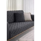 Shopyteks Şönil Koltuk Örtüsü 170X210 Modern Baklava Desenli Evcil Hayvan Dostu Kanepe & Çekyat Örtüsü - Antrasit - 170 x 210 cm