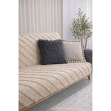 Shopyteks Şönil Koltuk Örtüsü 170X210 Modern Çizgi Desenli Evcil Hayvan Dostu Kanepe & Çekyat Örtüsü - Bej - 170 x 210 cm