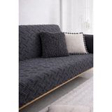 Shopyteks Şönil Koltuk Örtüsü 170X210 Modern Desenli Evcil Hayvan Dostu Kanepe & Çekyat Örtüsü - Antrasit - 170 x 210 cm