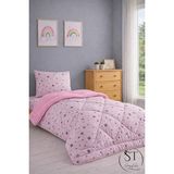 Shopyteks Tek Kişilik Welsoft Puffi Uyku Seti 155X215 | Lastikli Çarşaflı | 2 Adet Yastık Kılıflı | Pamuklu % Yumuşak - Açık Pembe