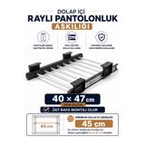 ShopyTime Dolap İçi Raylı Pantolon Askılığı Organizeri 40x47 cm Gardırop Düzenleyici
