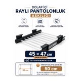 ShopyTime Dolap İçi Raylı Pantolon Askılığı Organizeri Gardırop Düzenleyici