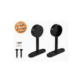 ShopyTime Siyah Kapalı Gardırop Askı Borusu Flanşı – 2 Adet + 4 Vida