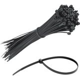 Shopzum JKB-2520S Siyah Plastik Kablo Bağı - 20 Cm, 2.5 mm Naylon Cırt Kelepçe (100 Adet)