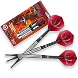 Shot! Dart Yumuşak Uç, Yırtıcı Kuşlar Osprey (18 g),%90 Volfram Varil, Orta Ağırlıklı, El İşi Profesyonel Dart Seti ve Yeni Zelanda'da Üretilen Uçuşlar, Elektronik Dart Tahtası için Plastik Uç