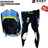 Shot Turkuaz Sarı Jersey Pantolon Takımı