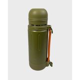 Shotay 1.2l 304 Paslanmaz Çelik Termos – Çift Katman Vakum, 24H Isı Koruma, Omuz Askılı Outdoor - Yeşil - 1,2 lt