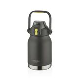 Shotay 1000 ml Siyah Phone Holder Matara Çelik Termos