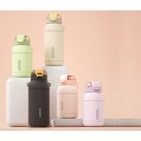 Shotay Dome St-8081 800Ml Celik Pipetli-Pipetsiz Kullanim Termos Matara Pembe