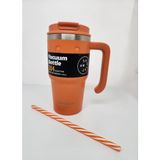 Shotay Handle Mug St-8169 680Ml Pipetli-Pipetsiz Kullanim Termos Bardak Turuncu