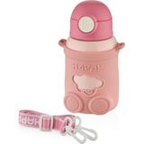 Shotay Happy Everyday Pembe Çelik Termos Matara 480 ml Sızdırmaz Tasarım ve Hafif Yapı