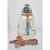 Shotay Hippo St-6645 1300Ml Tritan Askili-Tutma Sapli Pipetli-Pipetsiz Kullanim Matara Soft Pembe
