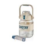 Shotay Ribbon Grib Su Matarası Tritan Beyaz 1000Ml