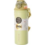 Shotay SHT-ST-8228-1 750 ml Şeffaf Kapaklı Açık Yeşil Matara Çelik Termos