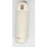 Shotay ST-8006 Beyaz Renk 420 ml Silikon Askılı Çelik Termos Matara