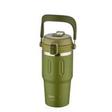 Shotay ST-8166 Çift Kullanım Pipetli Rahat İçim Yeşil 650 ml Çelik Termos