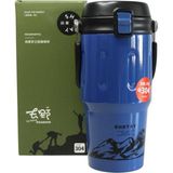Shotay ST-8166 Çift Kullanım Pipetli/rahat Içim Mavi 650ML Çelik Termos - Çok Renkli
