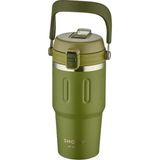 Shotay ST-8166 Çift Kullanım Pipetli/rahat Içim Yeşil 650ML Çelik Termos - Çok Renkli