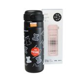 Shotay ST-8188 480 ml Desenli Siyah Çelik Termos