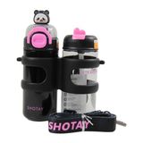 Shotay ST-8903 330ML+450ML Çift Kullanım Pipetli Siyah Matara - 1