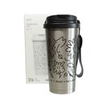 Shotay ST-8913 Çift Kullanım Pipetli/Rahat İçim Gri 500ml Çelik Termos