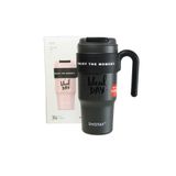 Shotay ST-8917 Çift Kullanım Pipetli/Rahat İçim Siyah 1000ml Çelik Matara