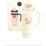 Shotay ST-8918 Çift Kullanım Pipetli/rahat Içim Beyaz 720ML Çelik Termos - Çok Renkli