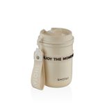 Shotay Strow Çelik Termos Mug 410Ml Krem