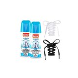 SHOW 2 Adet Spor Beyaz Deri Ve Kumaş Ayakkabı Boyası Likit Siyah, Beyaz 2 Çift Bağcık